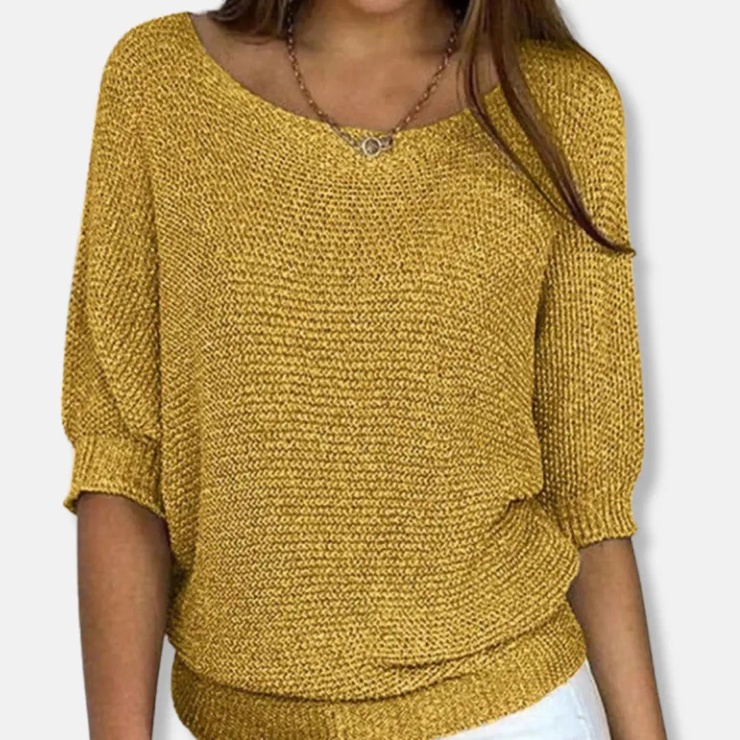 Sweater Dame – Afslappet Rund Hals med Let Pasform – Komfort til Daglig Brug