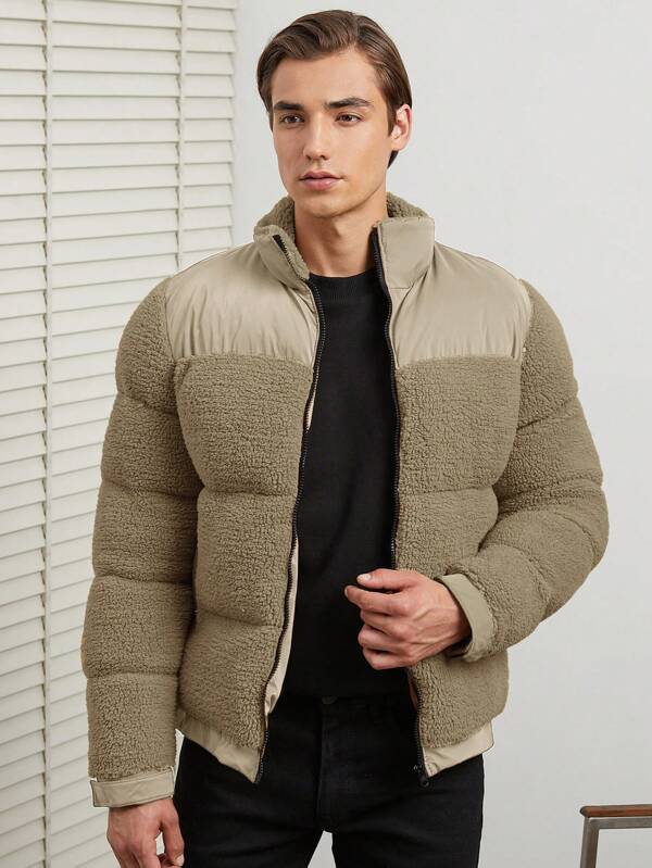 Roman | Løstsiddende Hættet Vinterjakke i Skovgrøn