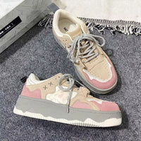 Sneakersy na Platformie Damskie Chunky – Retro Sneakersy w Różu