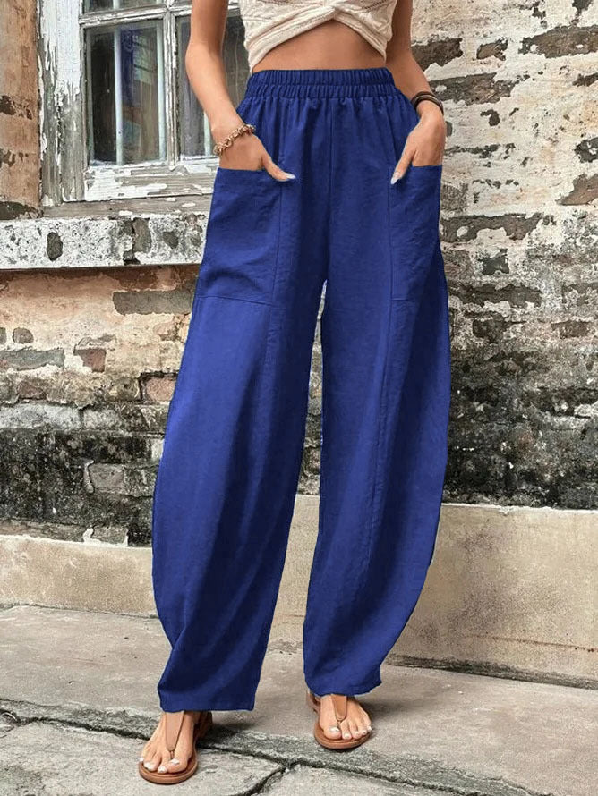 Harem Pants Women High Waist – Relaxed Wide Fit Pants for Summer