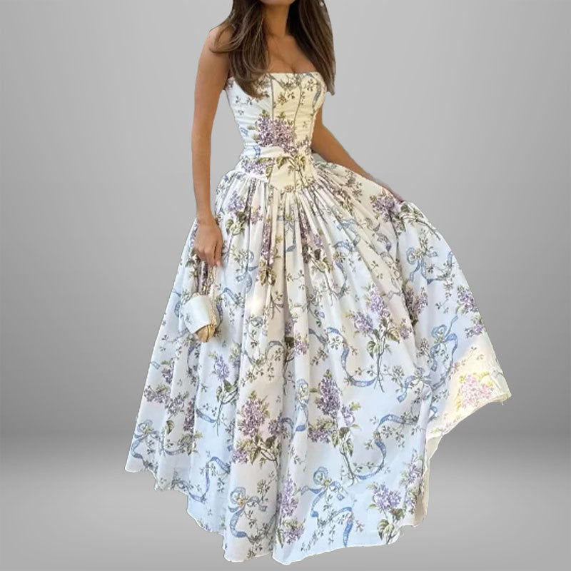 Blomstret Maxikjole Dame – Sommerkjole med Print