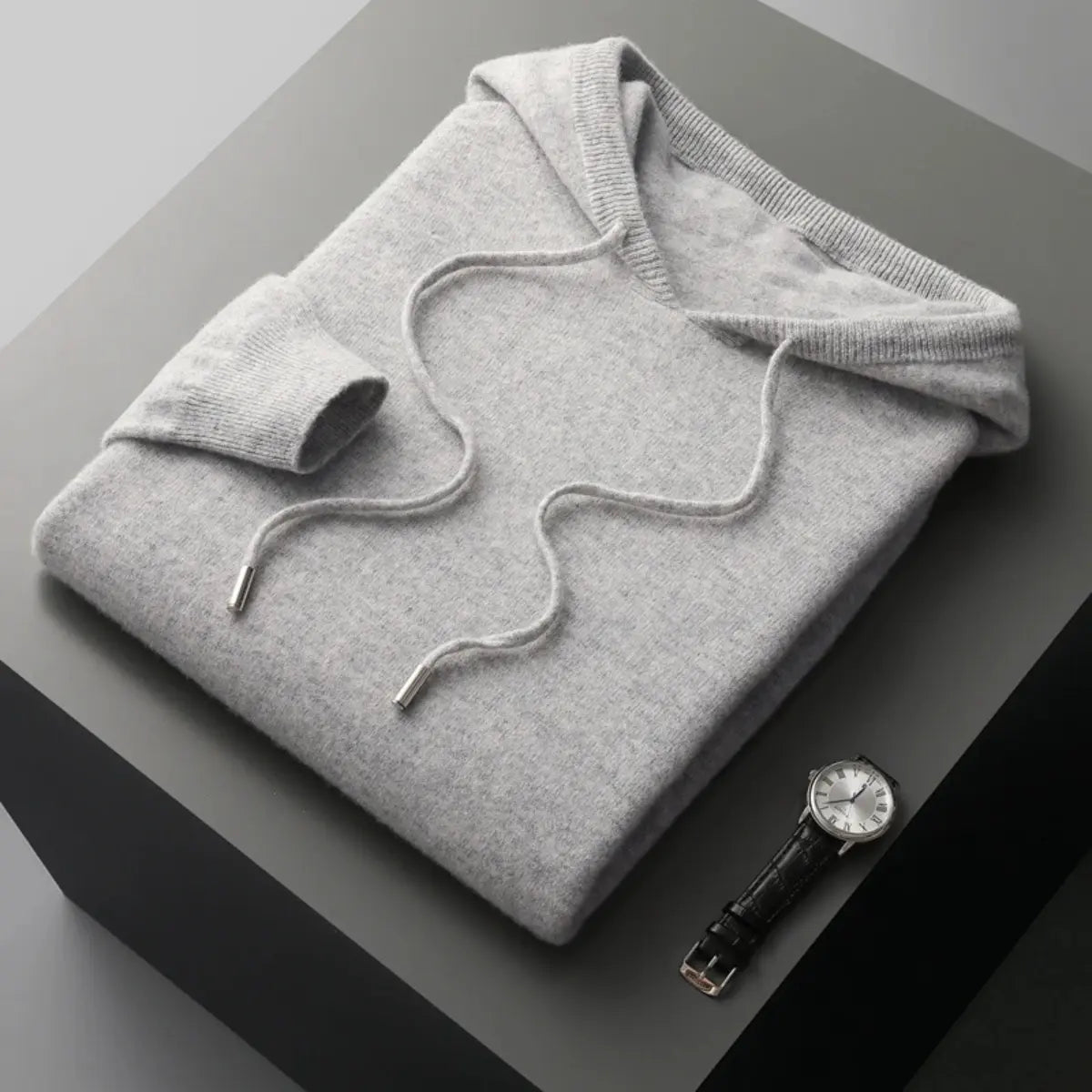 Nicolai | Hoodie Mænd Afslappet Pasform Med Hætte & Ribkanter Til Hverdag