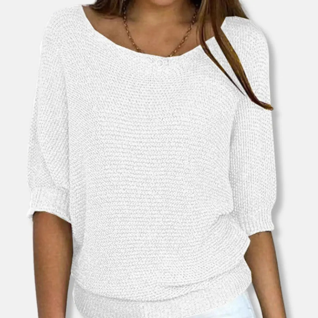 Sweater Dame – Afslappet Rund Hals med Let Pasform – Komfort til Daglig Brug