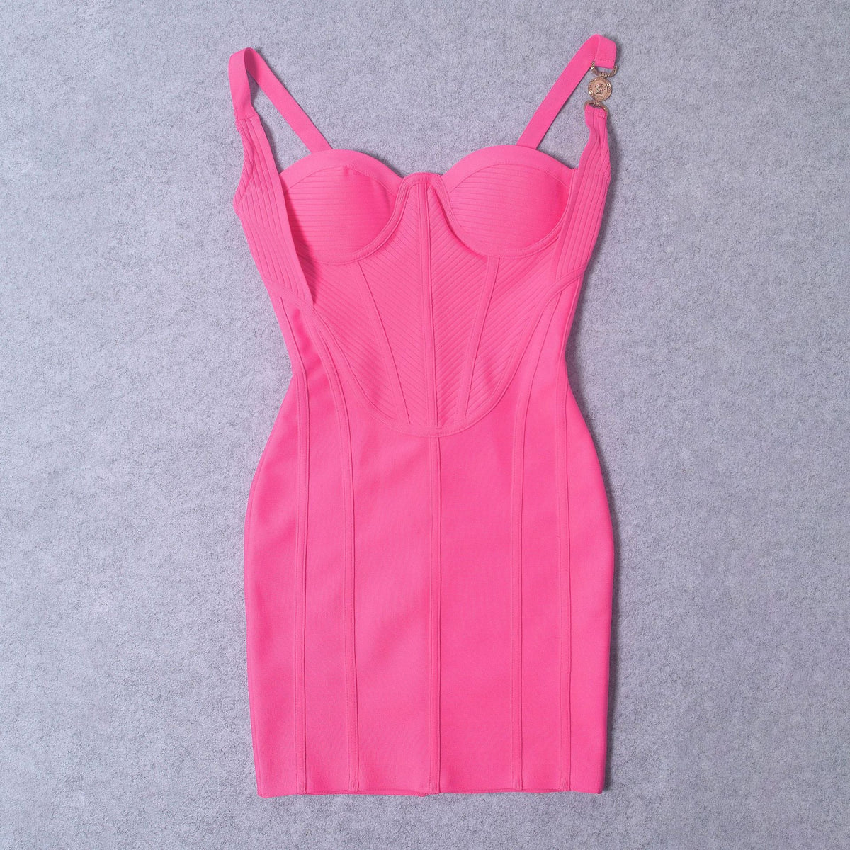 Bandage Cocktail Dress Women – Light Pink Fitted