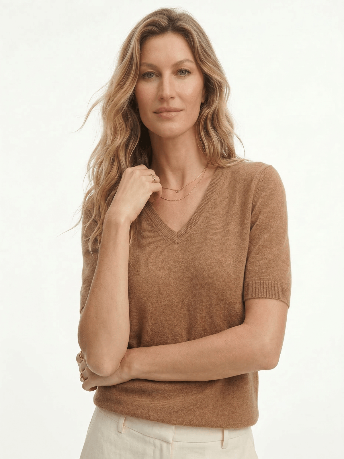 V-Neck Knit Jumper Women – Soft Lightweight Knit Top