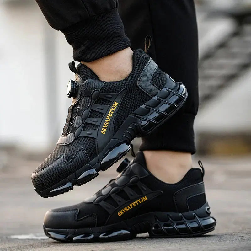 Sikkerhedssko til Mænd | Åndbart Design med Drejeknap | Komfortabel Arbejdssko til Dagligt Brug 2