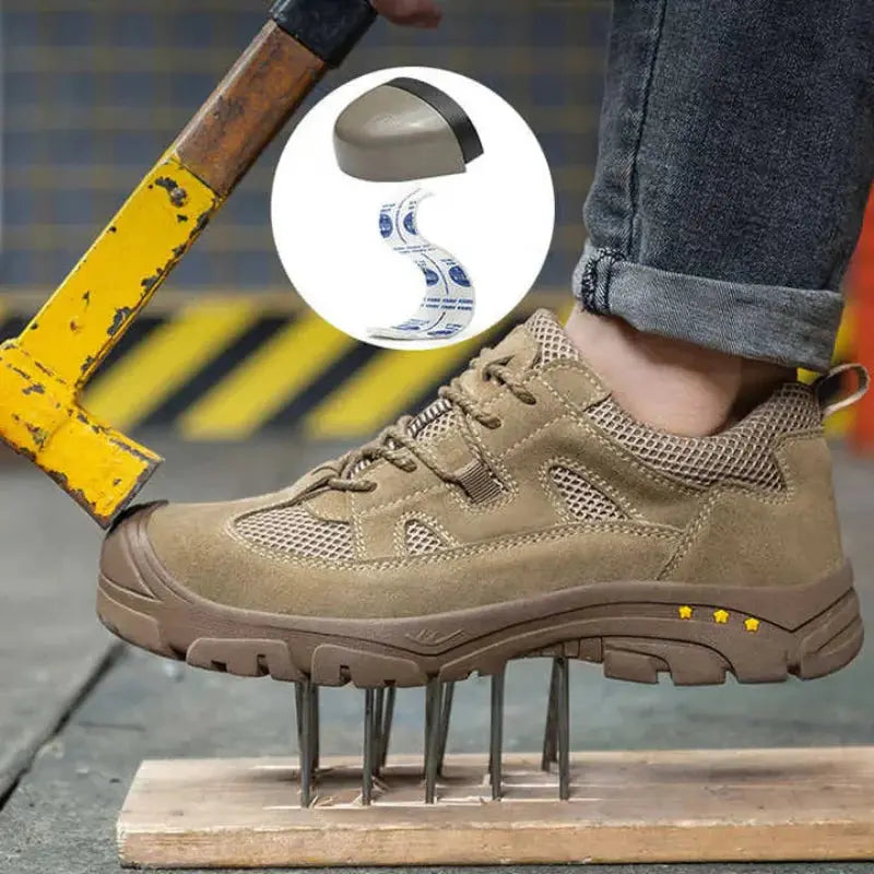 Sikkerhedssko | Ståltå og Skridsikker Ydersål med Åndbar Komfort | Ideel til Arbejde 2