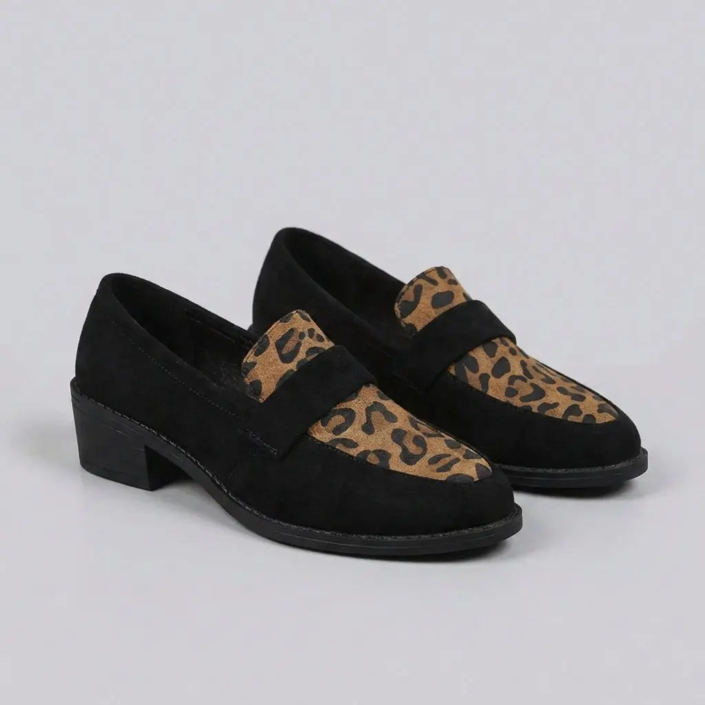 Fiona | Leopardprint Loafers Dame med Blok Hæl for Komfort og Stil 5