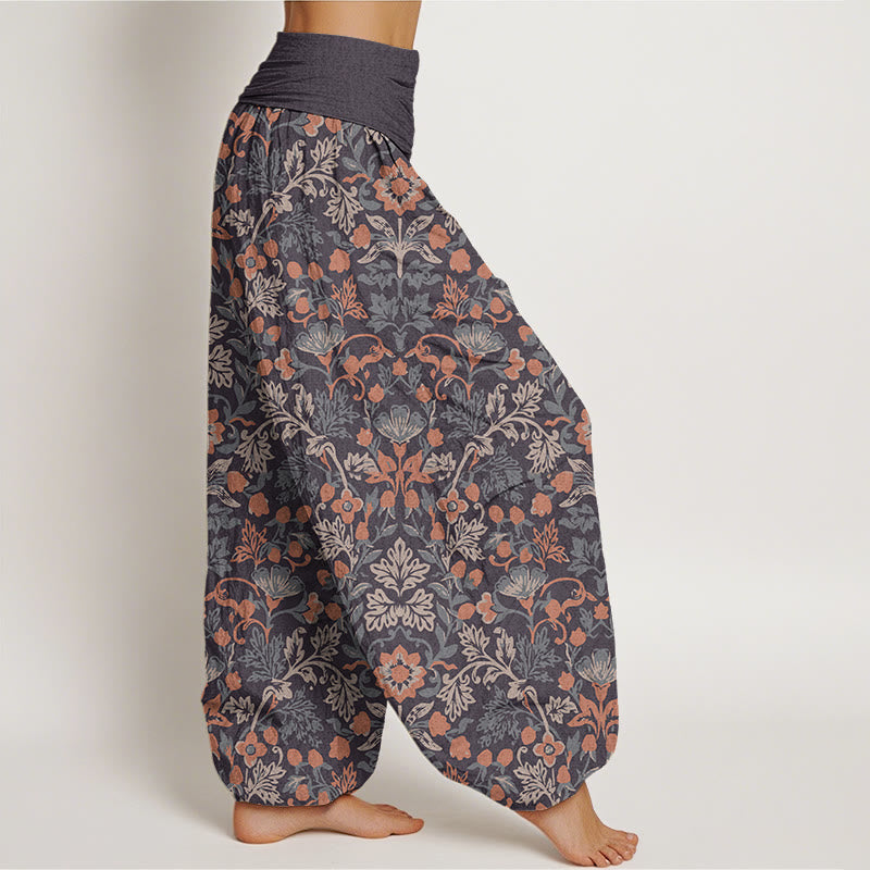 Bohemian Harem Bukser til Kvinder med Blomsterdesign og Elastisk Talje 6
