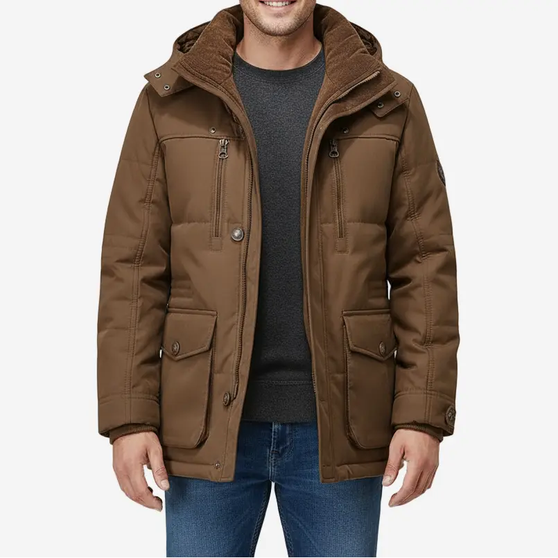 Vinterjakke Dame - Isoleret Dunjakke med Aftagelig Hætte og Vindtæt Yderskal, Regular Fit til Udendørs Aktiviteter 9