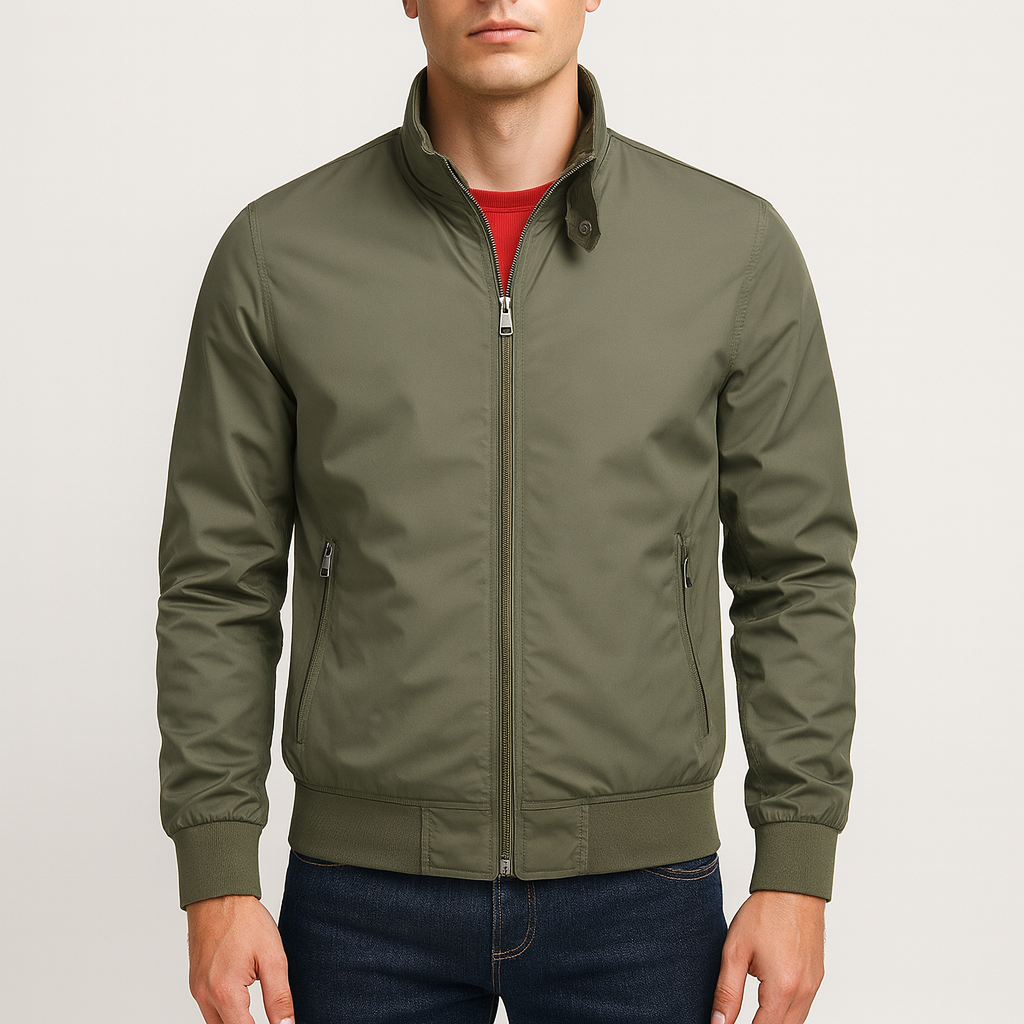 Sporty Bomber Jakke Herre i Letvægtsdesign – Åndbar og Moderne Casual Jakke til Fefterår