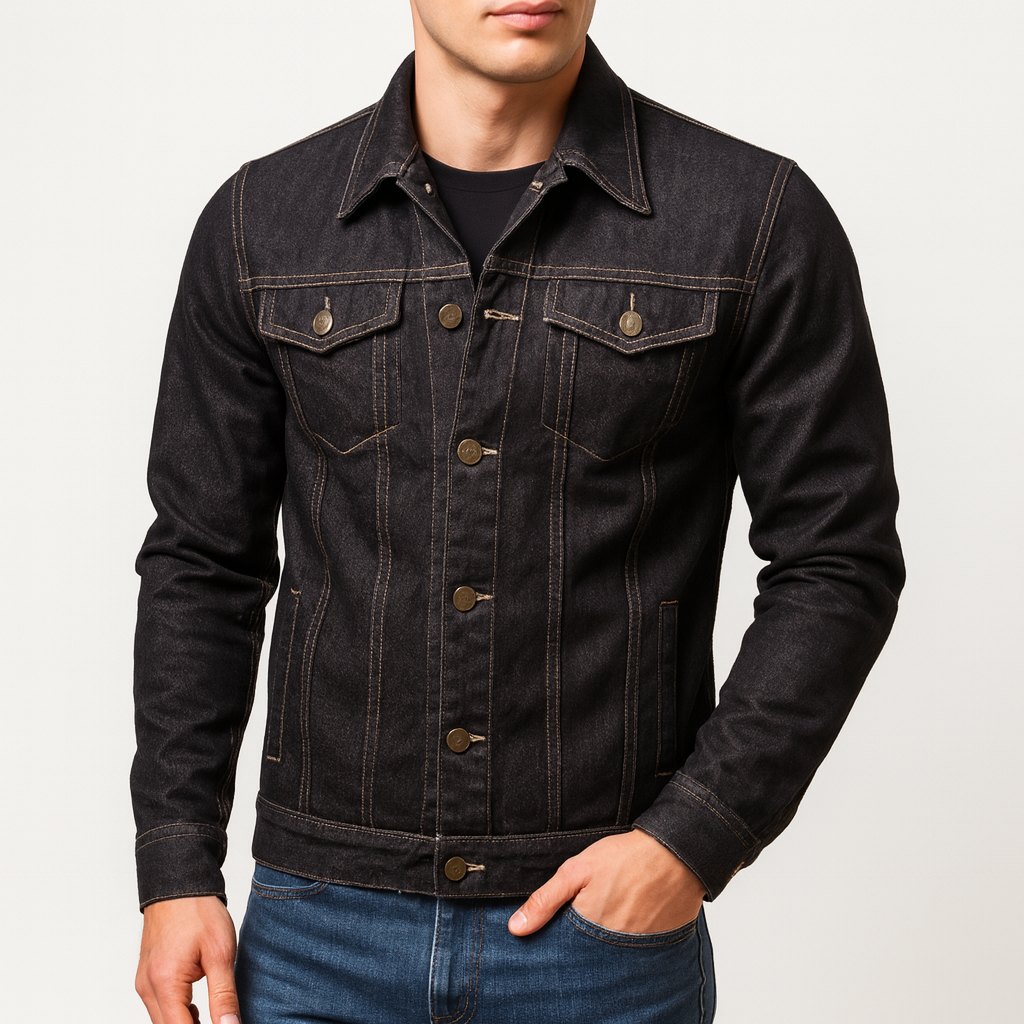 Herre Jakke i Klassisk Stil – Casual Jakke til Forår og Efterår, Komfortabel Pasform og Alsidig Styling 1