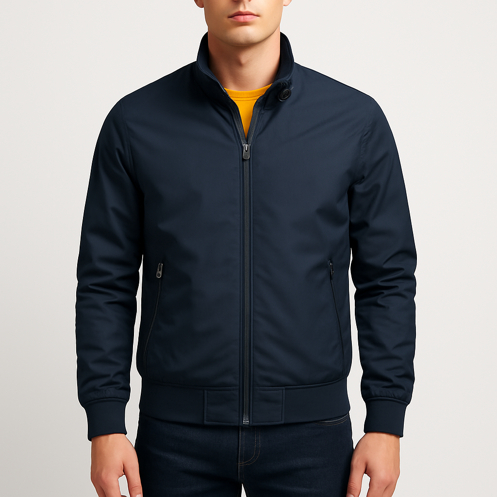 Sporty Bomber Jakke Herre i Letvægtsdesign – Åndbar og Moderne Casual Jakke til efterår