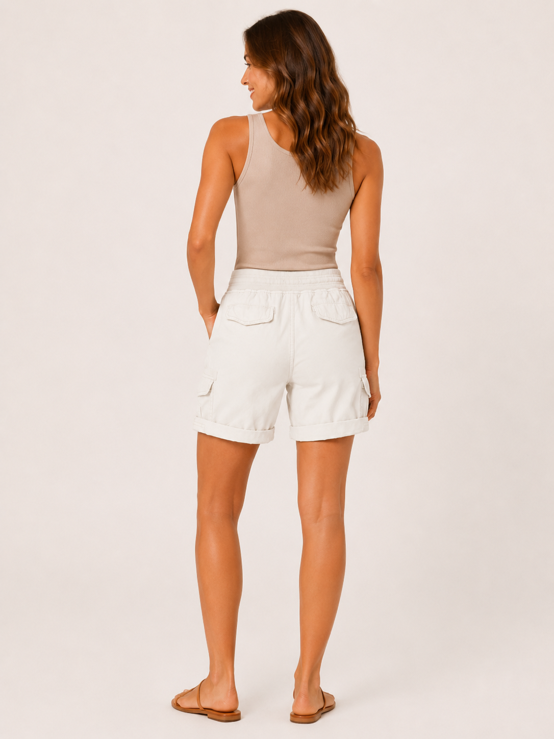 Cargoshorts Dame – Løs Pasform med Snøre og Flaplommer