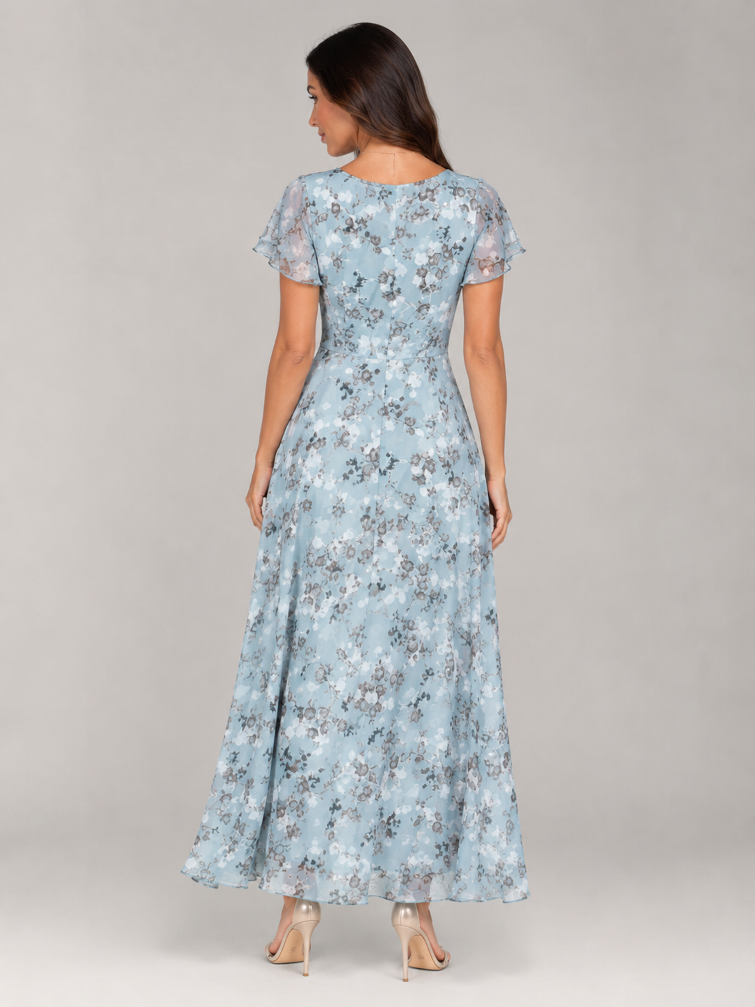 Floral Maxi Dress Women – Butterfly Sleeve A-Line Dress