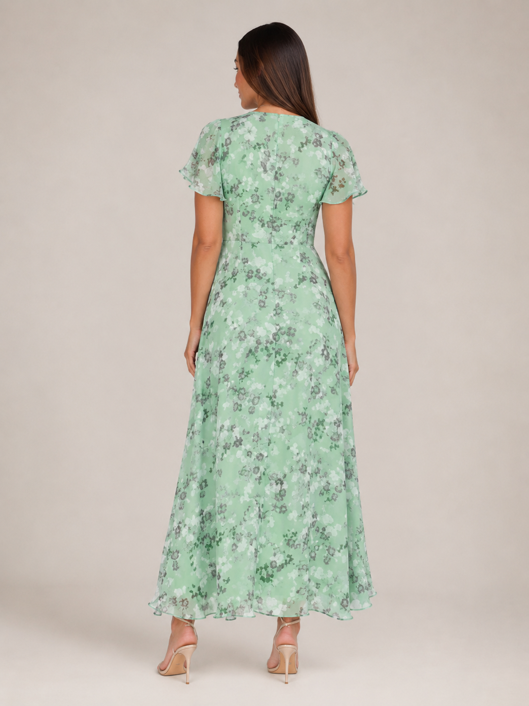 Floral Maxi Dress Women – Butterfly Sleeve A-Line Dress