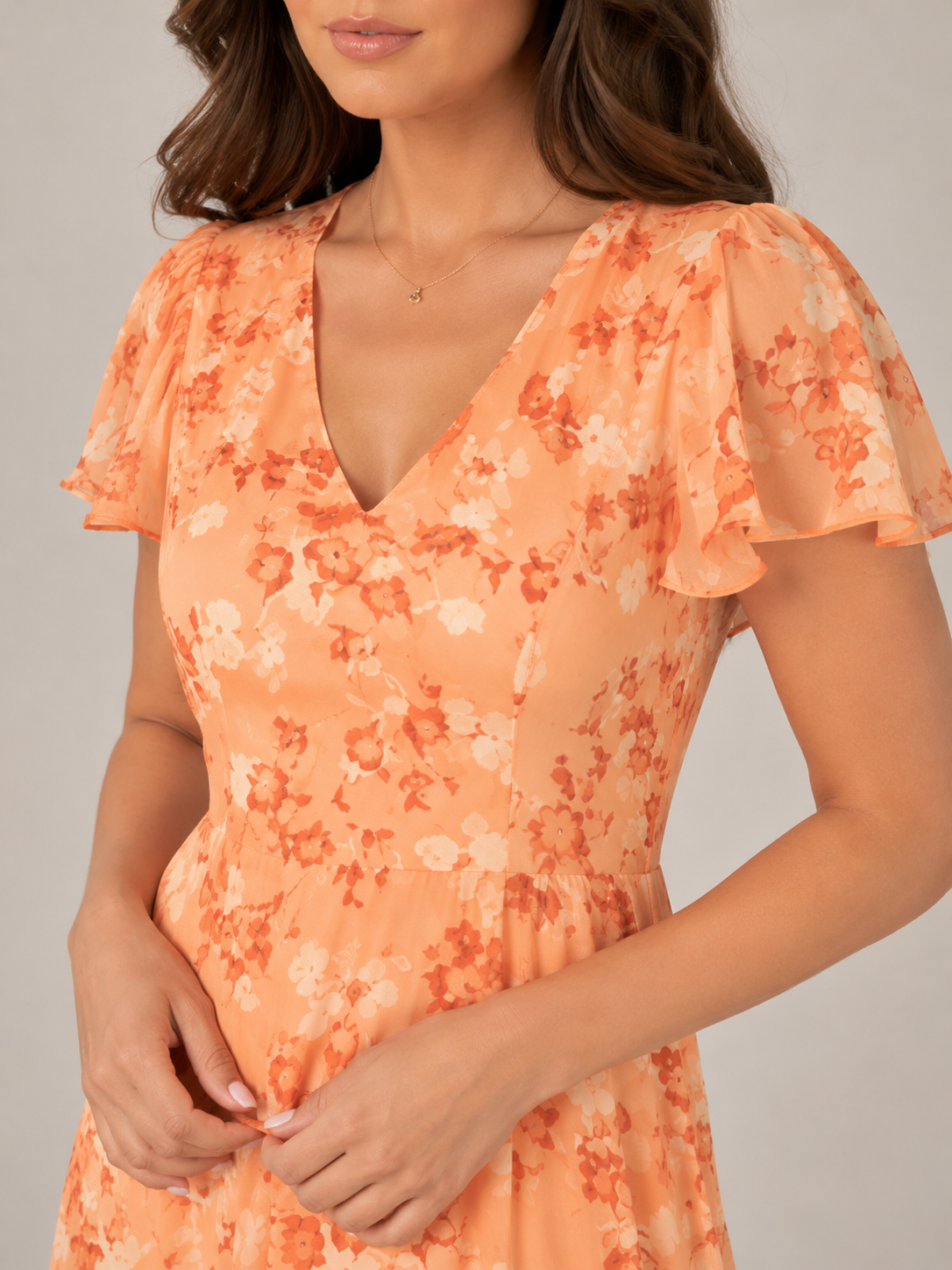 Floral Maxi Dress Women – Butterfly Sleeve A-Line Dress