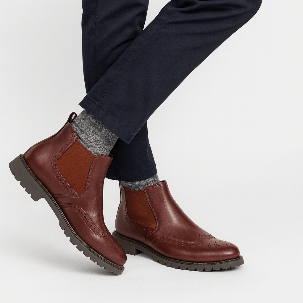 Panorla | Brogue Chelsea Boots