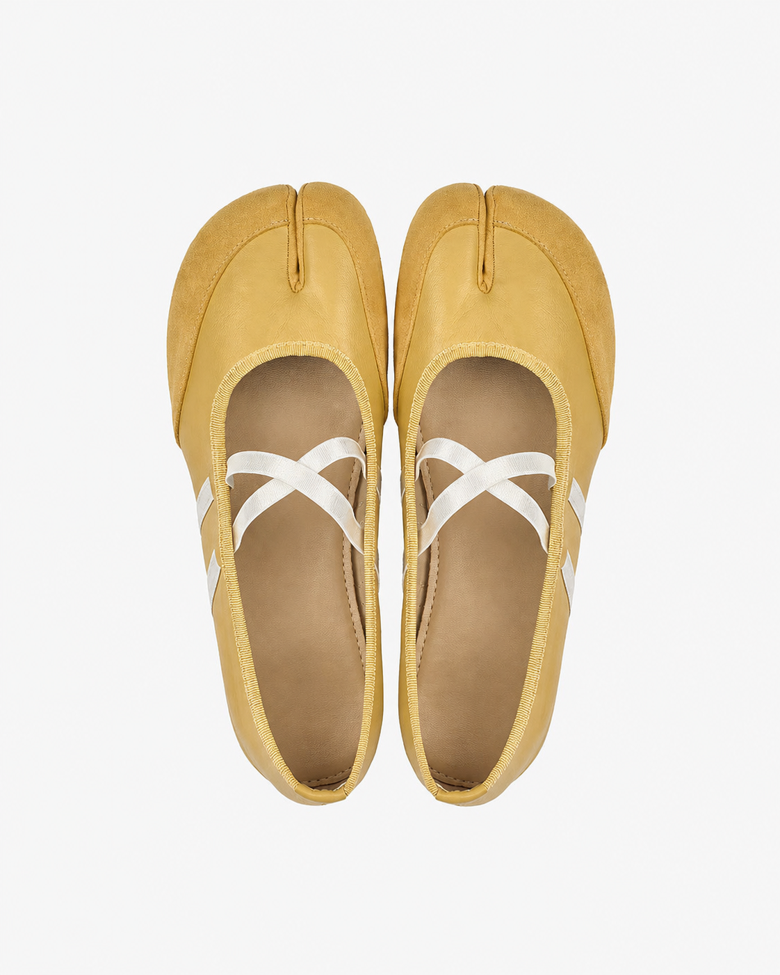 Tabi Sko Dame Ballerina – Split-Toe med Krydsremme