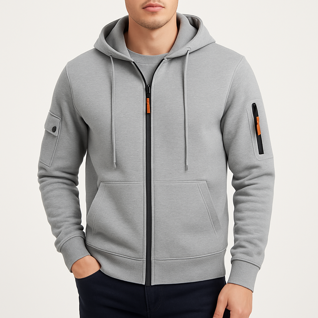 Uld Hættetrøje til Mænd – Komfortabel Pullover Hoodie med Justerbar Hætte til Hverdagsbrug og Afslappede Aktiviteter 2