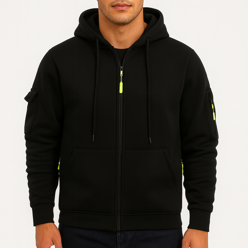 Uld Hættetrøje til Mænd – Komfortabel Pullover Hoodie med Justerbar Hætte til Hverdagsbrug og Afslappede Aktiviteter 4