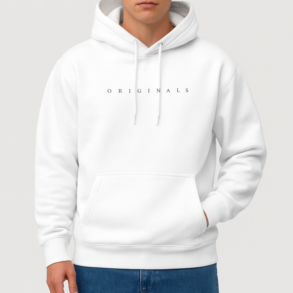 Oversized Grå Hoodie til Mænd – Slidstærk Polyester, Minimalistisk Design, Perfekt til Streetwear 1