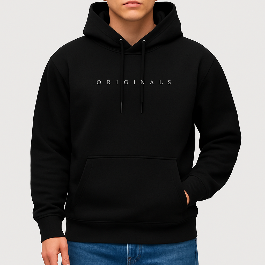 Oversized Grå Hoodie til Mænd – Slidstærk Polyester, Minimalistisk Design, Perfekt til Streetwear 2