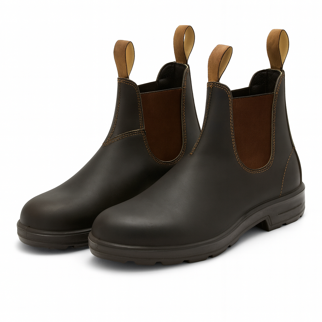 Chelsea Boots Herre i PU-læder med Grov Sål – Klassisk Ankelhøj Design til Hverdagsbrug 4