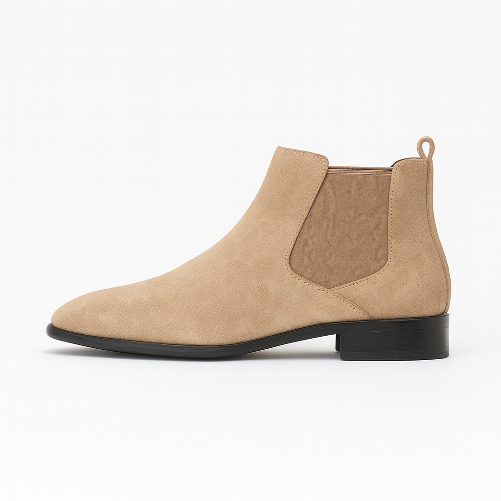 Chelsea Boots Herre i Ruskindslook med Elastiske Sidepaneler – Komfortable og Stilfulde Støvler til Casual og Formelle Anledninger 5