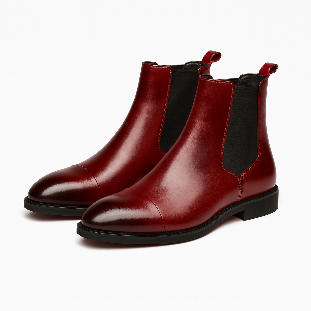 Chelsea Støvler Herre i PU-Læder – Elegant Slip-On Design med Elastiske Sidepaneler til Casual og Semi-Formel Brug 1
