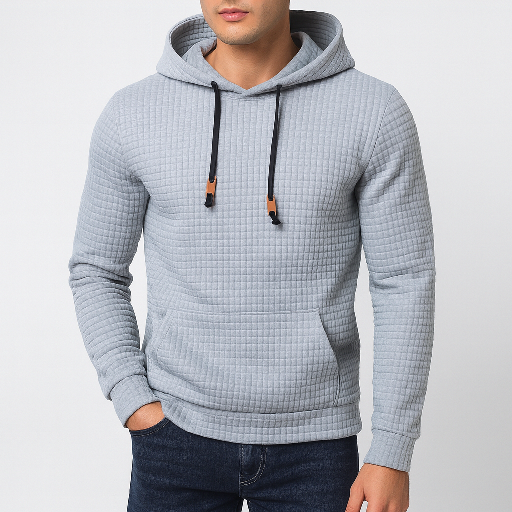 Varm Hættetrøje til Mænd – Blød Vinter Hoodie med Hætte og Snøre i Casual Design 1