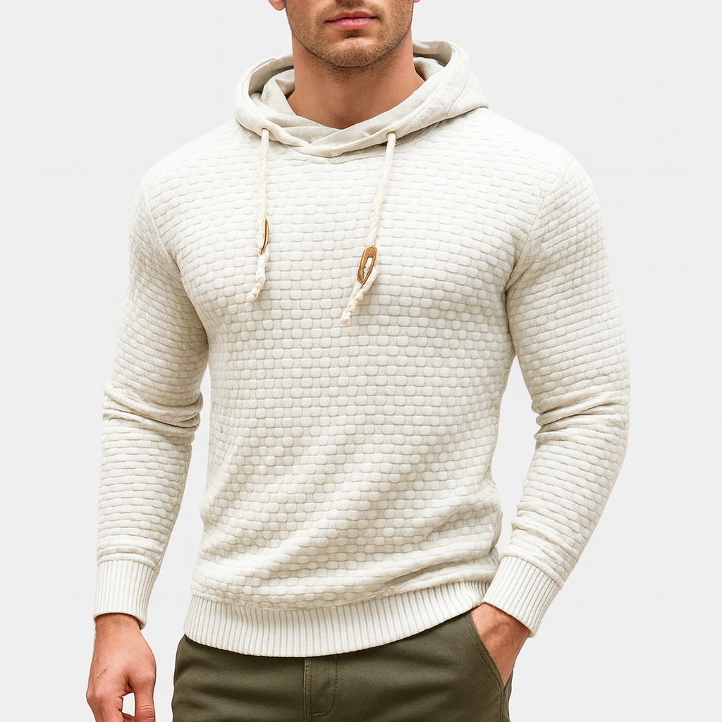Varm Hættetrøje til Mænd – Blød Vinter Hoodie med Hætte og Snøre i Casual Design 2