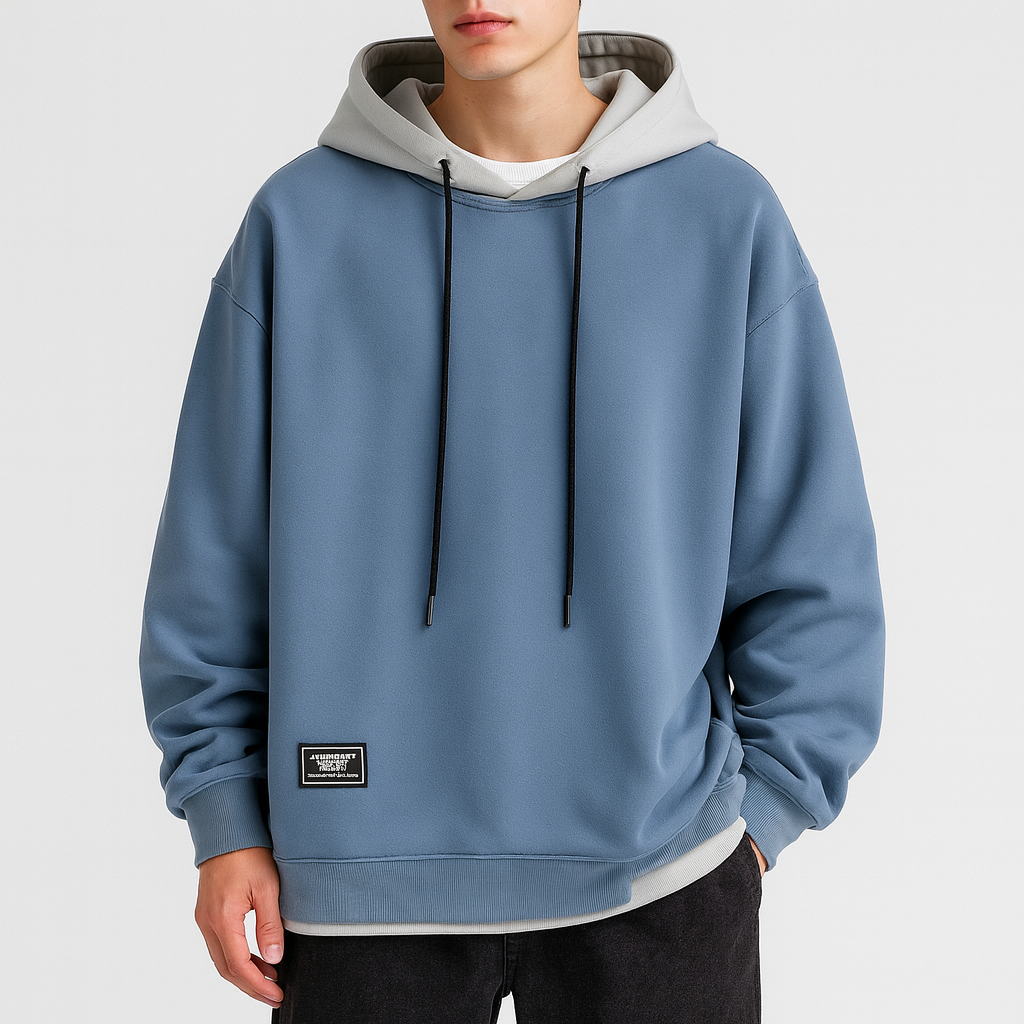 Klassisk Hættetrøje til Mænd med Lommer – Blød Hoodie til Afslapning og Hverdagsbrug 5