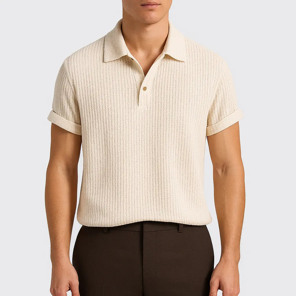 Let Poloshirt Til Mænd | Åndbar Bomuldsblend med Klassisk Krave | Komfortabel Sommerpolo til Afslappede Dage 1