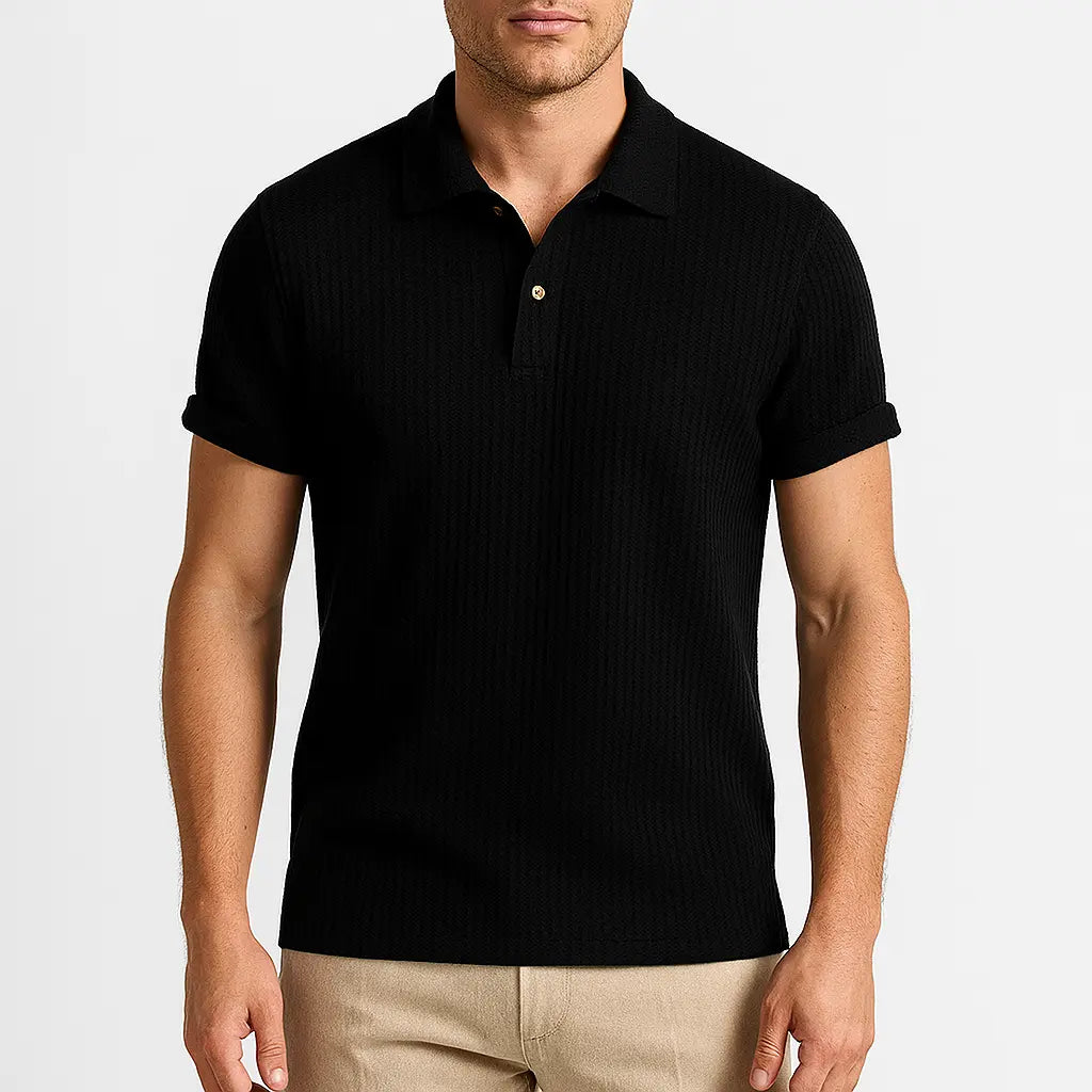 Let Poloshirt Til Mænd | Åndbar Bomuldsblend med Klassisk Krave | Komfortabel Sommerpolo til Afslappede Dage 2