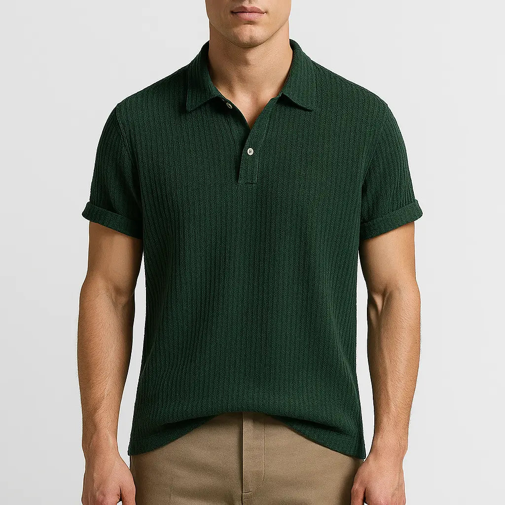 Let Poloshirt Til Mænd | Åndbar Bomuldsblend med Klassisk Krave | Komfortabel Sommerpolo til Afslappede Dage 3