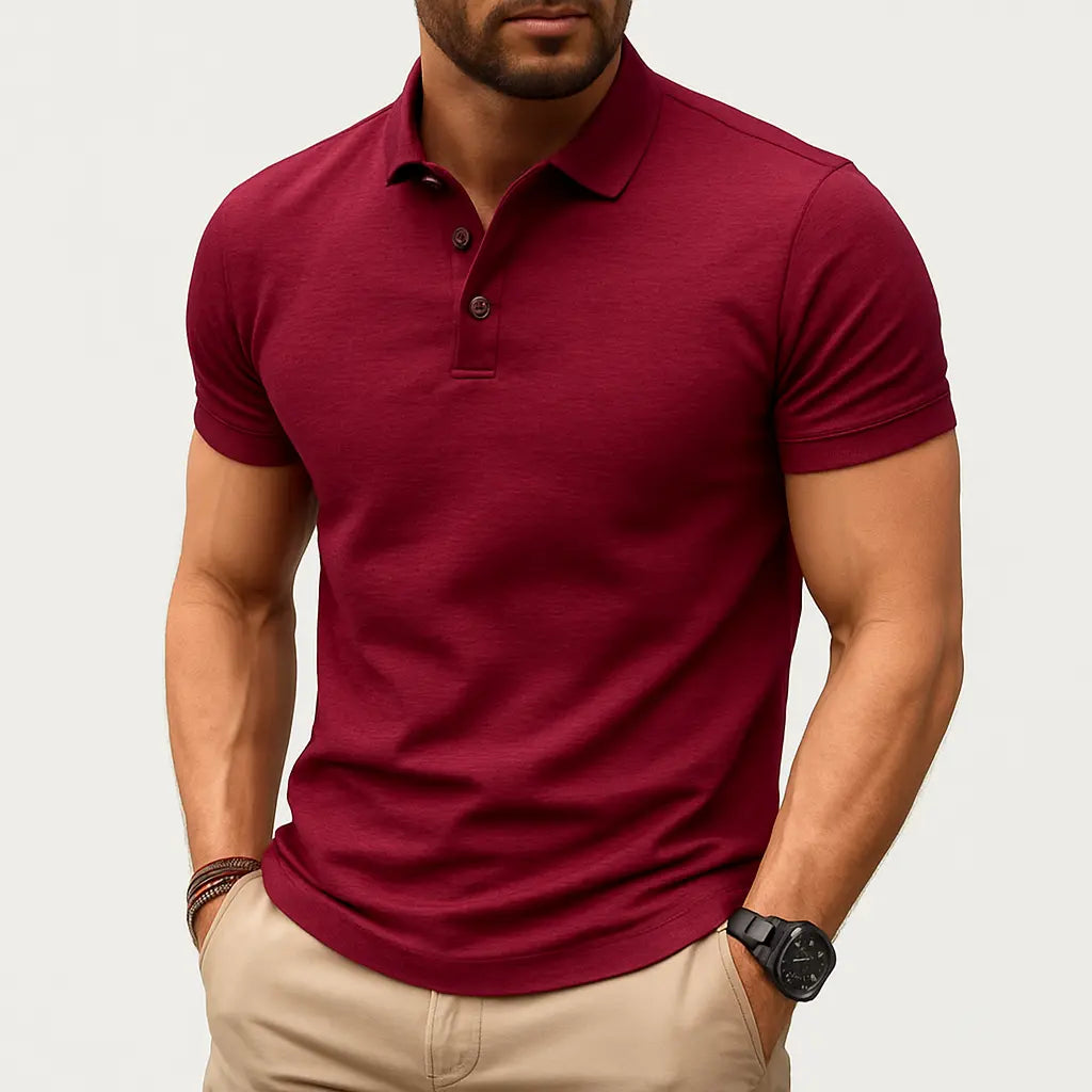 Mikkel | Poloshirt Til Mænd Med Åndbar Bomuldsblanding | Klassisk Design Til Komfort Og Stil 1