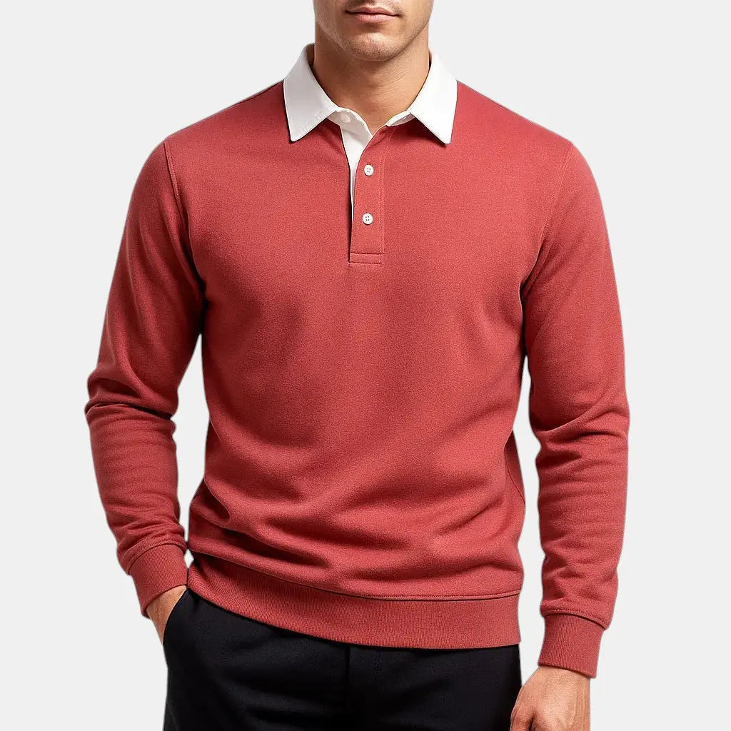 Langærmet Poloshirt Til Mænd Med Klassisk Krave | Åndbart Stof For Komfort 6