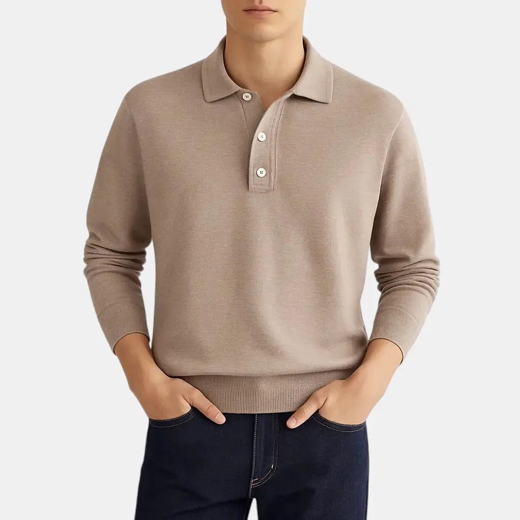 Classic Collection | Long Sleeve Polo Shirt with Breathable Cotton Blend | Versatile Style for Everyday Comfort 1