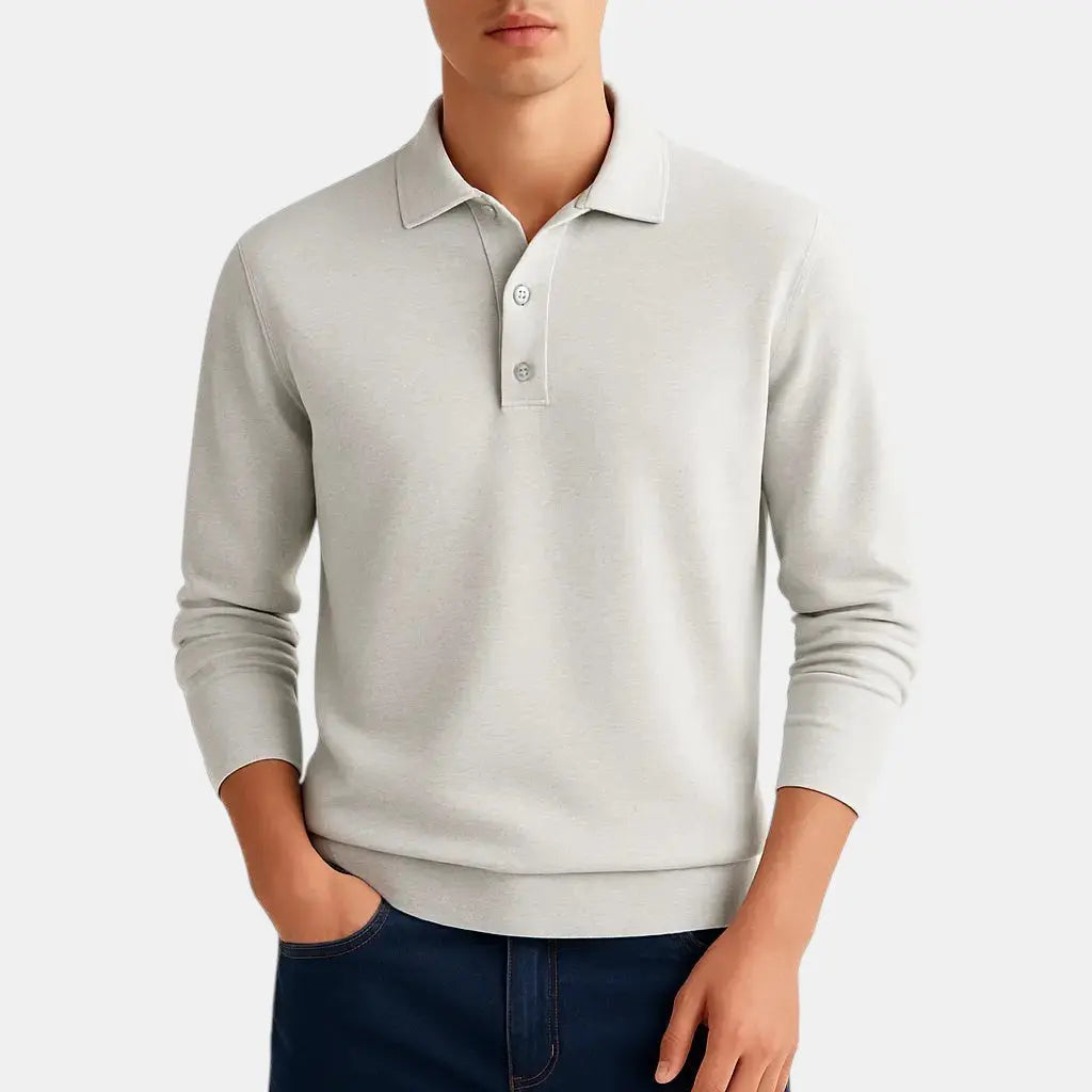 Classic Collection | Long Sleeve Polo Shirt with Breathable Cotton Blend | Versatile Style for Everyday Comfort 4