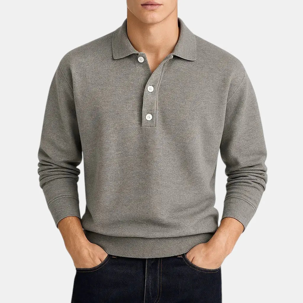Classic Collection | Long Sleeve Polo Shirt with Breathable Cotton Blend | Versatile Style for Everyday Comfort 5