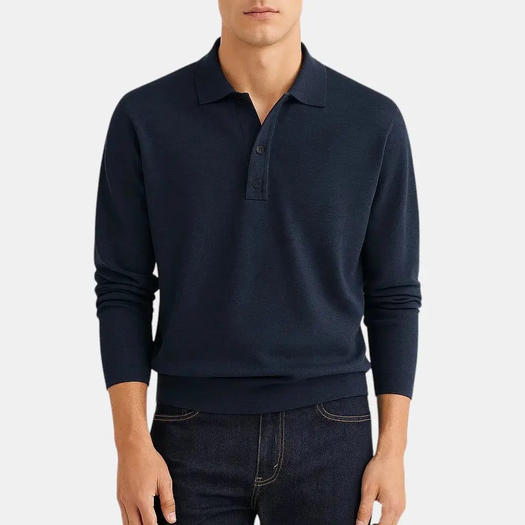 Classic Collection | Long Sleeve Polo Shirt with Breathable Cotton Blend | Versatile Style for Everyday Comfort 2
