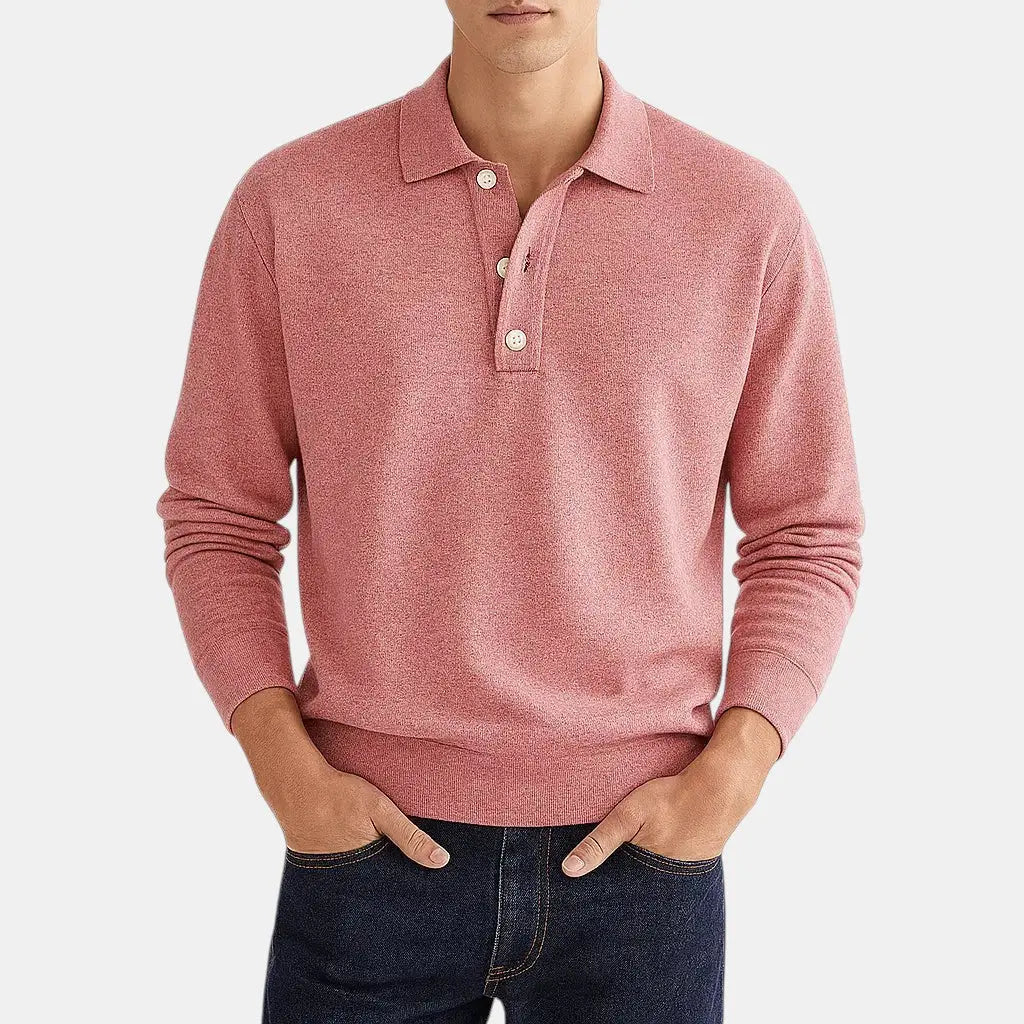 Classic Collection | Long Sleeve Polo Shirt with Breathable Cotton Blend | Versatile Style for Everyday Comfort 6