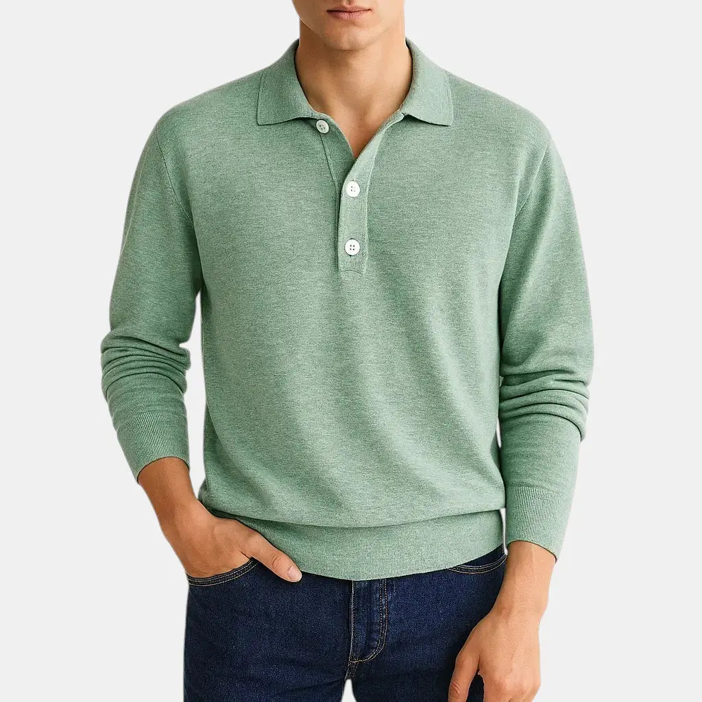 Classic Collection | Long Sleeve Polo Shirt with Breathable Cotton Blend | Versatile Style for Everyday Comfort 3