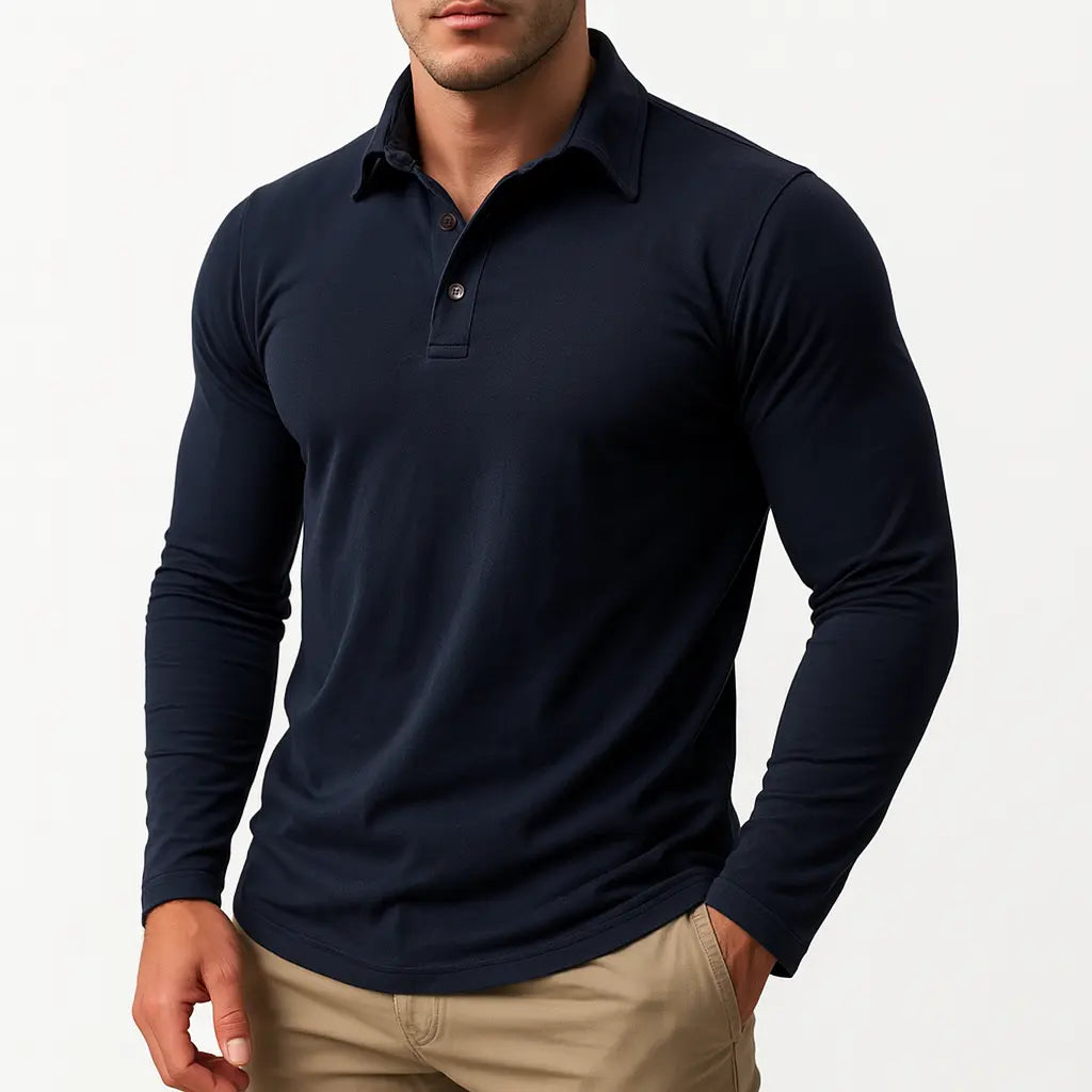 Slidstærk Poloshirt Til Mænd Med Blød Stofblend | Alsidig Og Komfortabel Til Hverdag 2