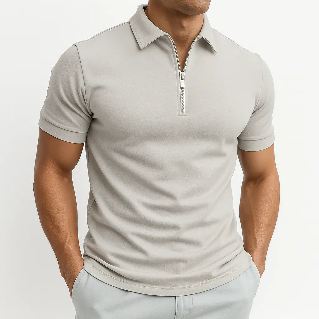 Tobias | Men's Polo Shirt with Zipper Closure | Slim Fit for Modern Style 2