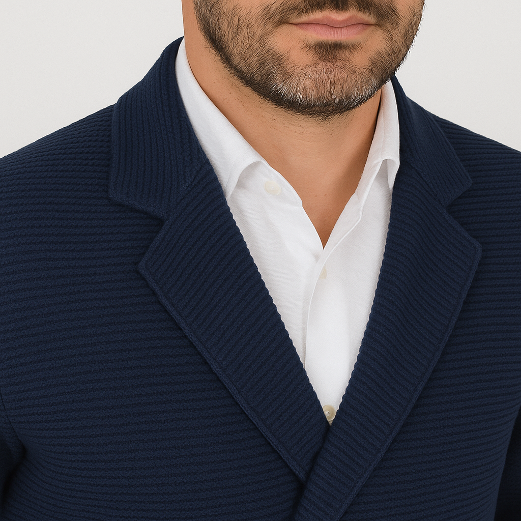 Classic Collection | Men's Cardigan with Double-Breasted Design | Structured Knit for Smart Casual Style 5