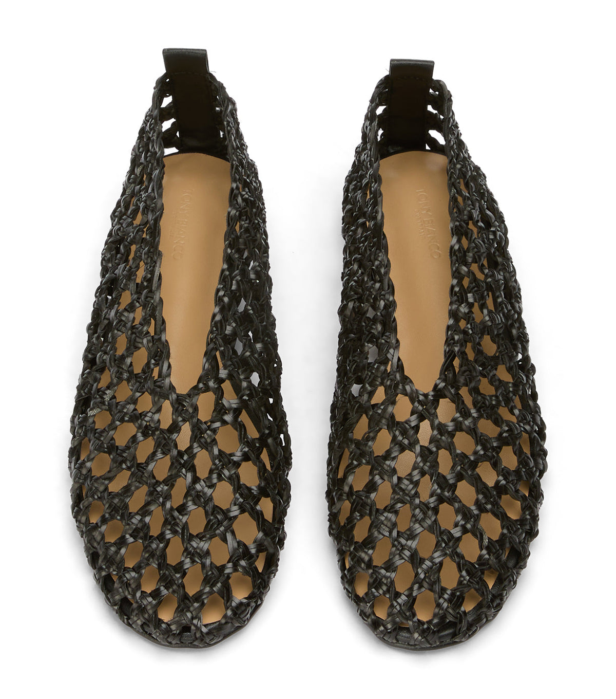 Ballet Flats Dame – Sort Flettet Læder Ballet Flats