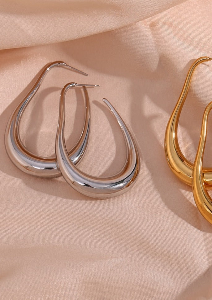 Sculptural Drop Earrings Women – Statement Gold & Silver