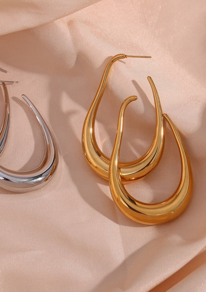 Sculptural Drop Earrings Women – Statement Gold & Silver